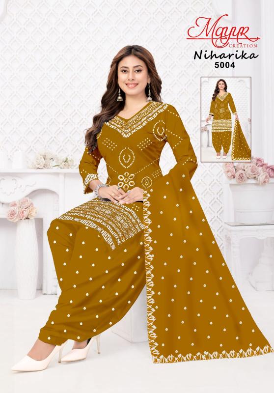 Mayur niharika vol-5 printed dress materials wholesalers